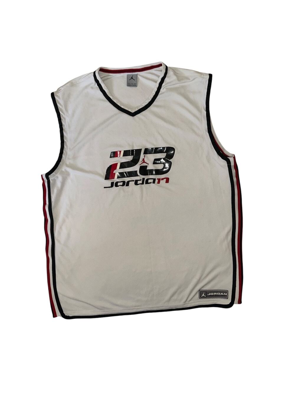 Vintage Jordan Men's Sleeveless Jersey Tank XXL #23 White